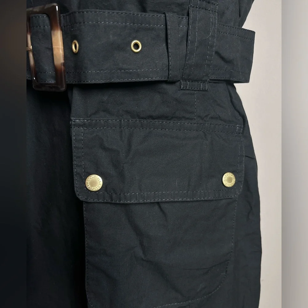 Barbour Black Mini Dress with Belt - Picture 9 of 13
